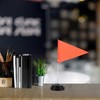 POPETPOP 6PCS Mini Desk Flag Holder Stands - Black Plastic