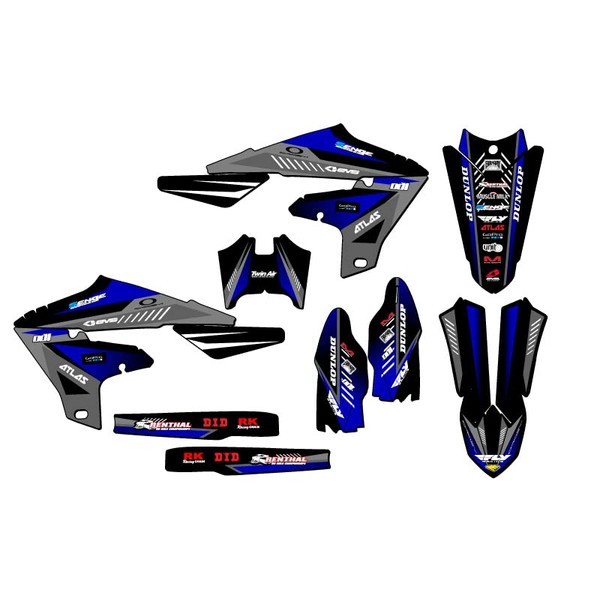 2019-2023 YZ 450 FX Surge Black Senge Graphics Base Kit