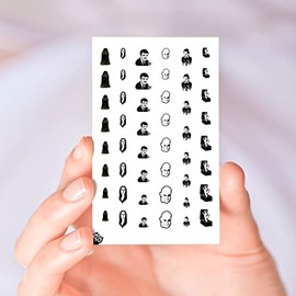 Spooky Kooky Family Clear Vinyl (Cut, Peel, & Stick) Nail Designs