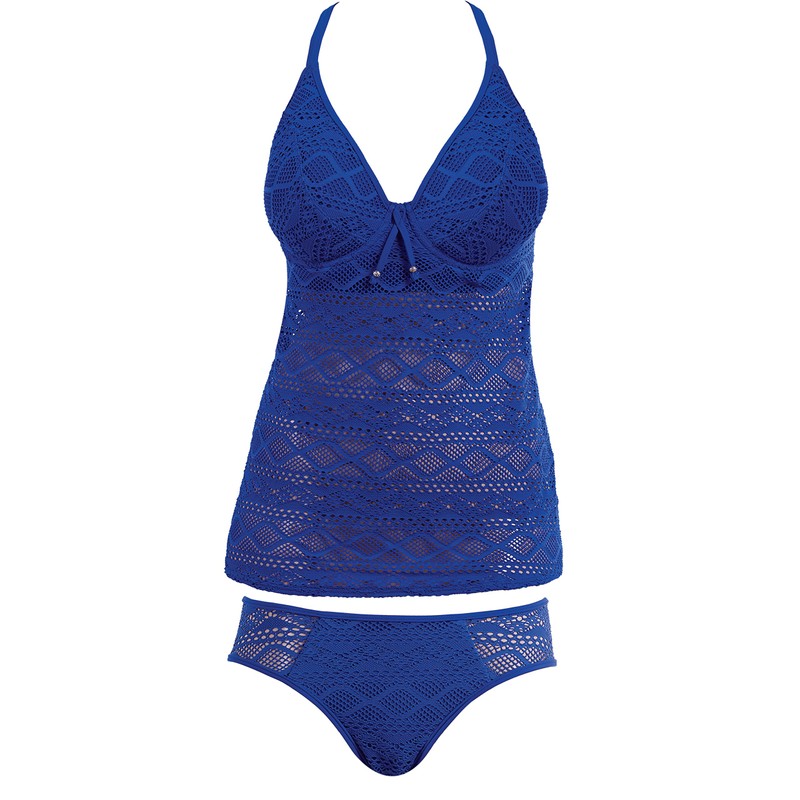 Freya Tankini Acolchado estándar Sundance con Aros para Mujer, Azul