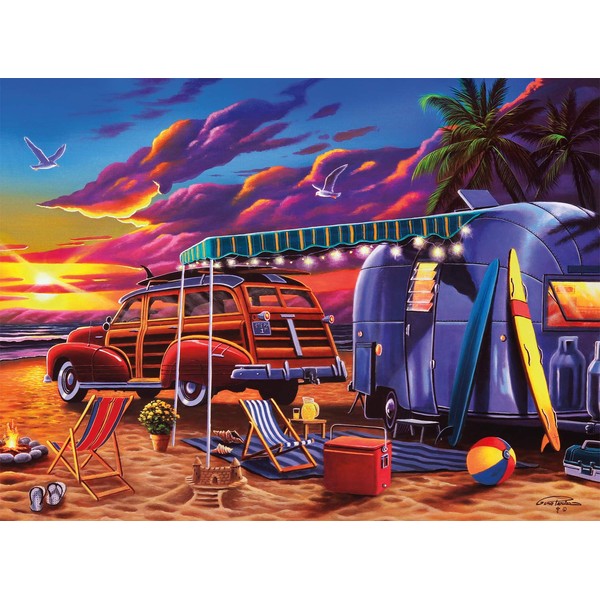 Buffalo Games - Geno Peoples - Beach Camp - 1000 Piece Jigsaw Puzzle