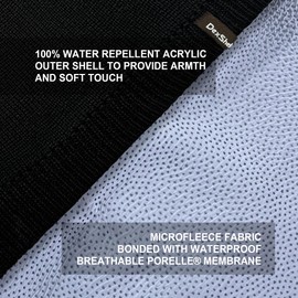 DexShell Waterproof Beanie Hat for Men and Women Acrylic Outer for Winter Cold Weather, Membrane Insulated Fleece Liner, Black Solo, S/M (56-58cm)