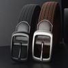 Awlyfm Men's Braided Belt 120-180 cm Stretch Belt Elastic Belt