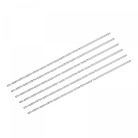 TA-VIGOR 6Pcs 3mm Extra Long Twist Drill Bits, 200mm Length High-Speed Steel HSS Straight Shank Spiral Drill Bits for Wood Metal Aluminum Plastic