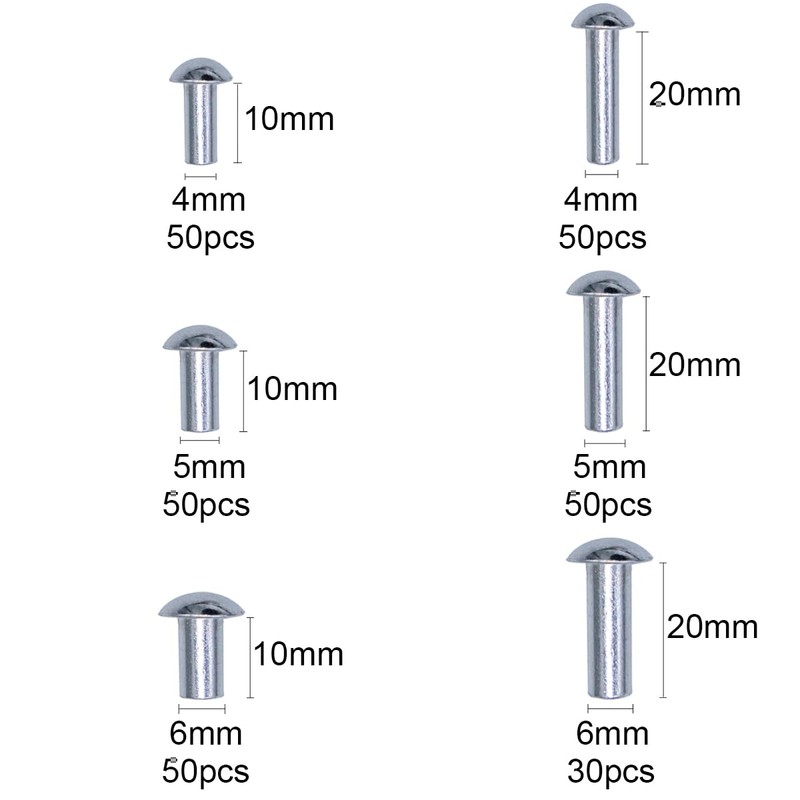 Tutuxio 280pcs M4 M5 M6 10mm 20mm Aluminum Brazier Head