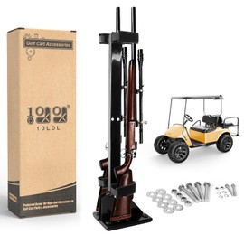 10L0L Golf Cart Gun Rack,Stand Up Gun Holder,Adjustable Guns Mount for Yamaha Club Car EZGO Golf Cart/UTV/ATV