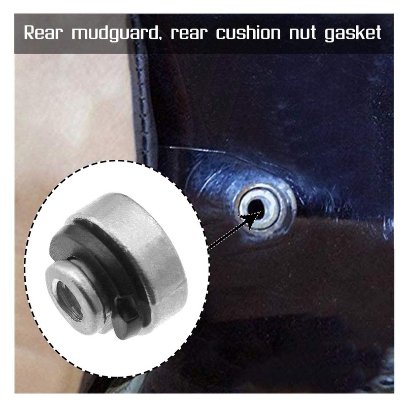 Create idea Pack of 2 Motorcycle Mudguard Rear Seat Nuts