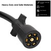 Trailer Extension Cord 7 Way 3ft Double Prong Male Plug