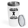Flairy Land Gym Squat White Tumbler 20oz - the squat