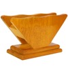Coffee Filter Paper Holder Countertop Reusable V shaped Wooden Storage