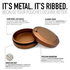 Edition 012: Forgive Me Father | Zyn Metal Can | Metal Zyn Container | Pouch Container | Small Storage Tin (Copper)