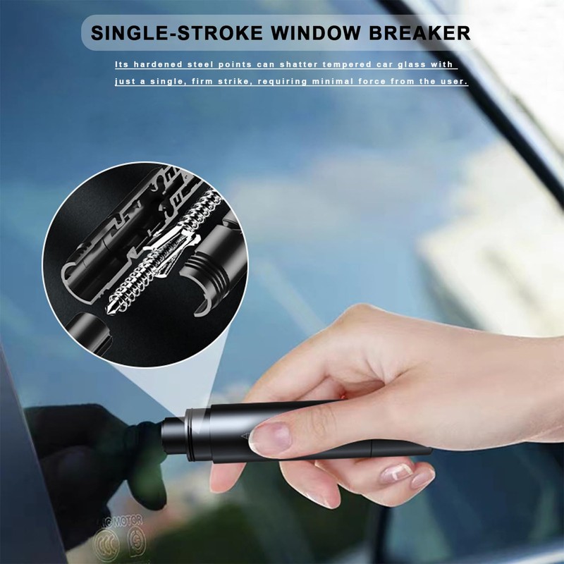 ACEBON Car Safety Hammer Window Glass Breaker and Seat Belt
