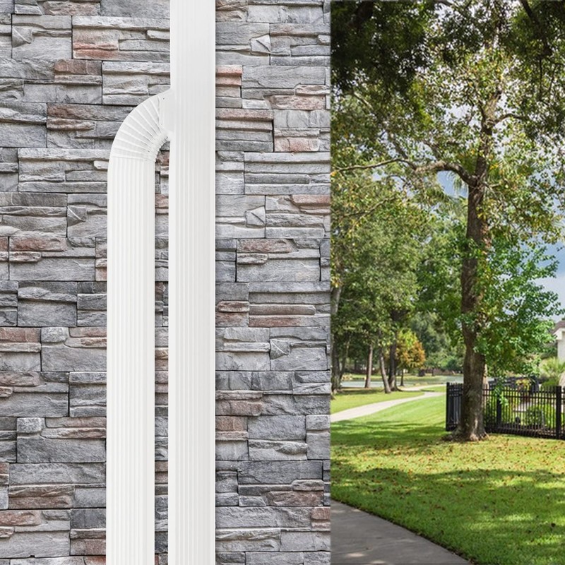 Downspout Gutter Upright Y Connector 3x4 White，Connection Rain Gutter Downspout