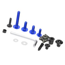 Kuuleyn 173pcs Motorcycle Fairing Bolt Kit Windshield Body Screws Nuts Hardware for Motorcycles (Blue)