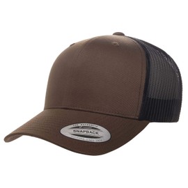Yupoong YP Classics Retro Trucker Cap, Coyote Brown/Black, OSFA