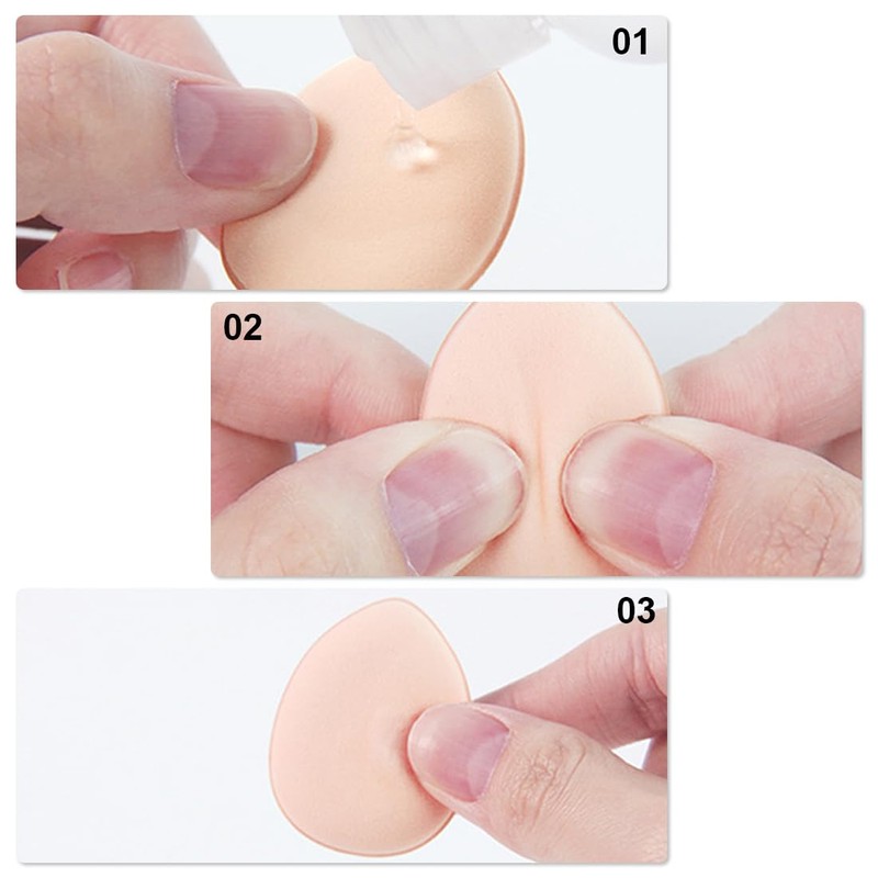 Pack of 12 Powder Puff Triangle Cushion Pads Face Makeup