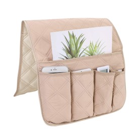 Sofa Chair Armrest Storage Organizer Non-Slip Couch Recliner Remote Control Holder Waterproof Sofa Arm Tidy Hanging Storage Bag with 5 Pockets Holder Pouch for Cellphone Tablet Notepad Book Magazines