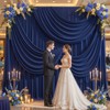 10x12ft Navy Blue Backdrop Curtains Wedding Party Drapes for Backdrop
