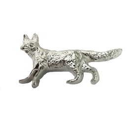 Fox Silver Plated Lapel Pin - Wood Badge Fox Lapel Pin - Handcrafted Gift for Scouts