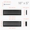 AWENTA 18" x 5" Inch Two Sided Black Door Air