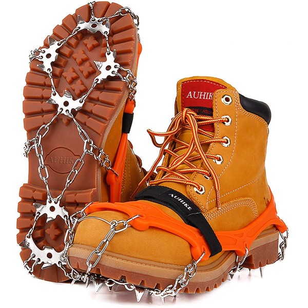 AUHIKE Crampons Ice Cleats Traction Snow Grips Traction Cleats System