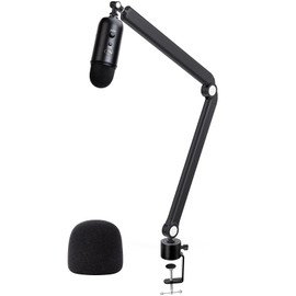WIBOND Blue Yeti Boom Arm - Weighted Metal Mic Arm Compatible with Blue Yeti, Blue Yeti X, Flexible Mic Stand Desk Mount with Blue Yeti Pop Filter