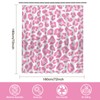 Mocsicka - Cortina de ducha con estampado de leopardo rosa,