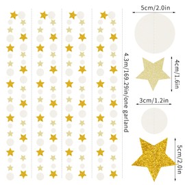 White-Gold Wedding Engagement Party-Decorations Garland - 52Ft Boho Anniversary Brunch Hanging Decoration Streamers Banner, Bachelorette Neutral Baby Bridal Shower Birthday Decor Panduola