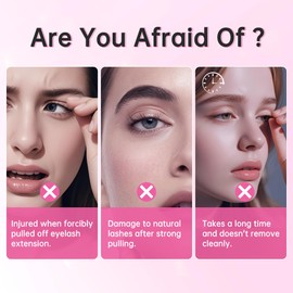 Beauty7 Eyelash Extension Remover Cream Safe Adhesive Bonder Eyelash Glue Remover Lash Remover Fast Dissolution Low Irritation Eyelash Extension Supplies 5g (White) (White)