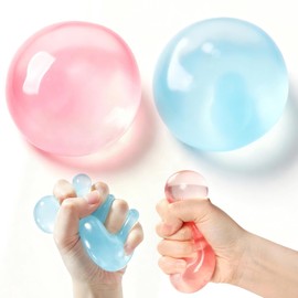 2 PIEZAS Bolas de Estrés Esponjosas de Aceite de Coco – Bolas de Alivio del Estrés Sin Rebote y Moldeables, Juguetes Sensoriales para Estudiar, Trabajar y Relajarse, Decoración de Escritorio Calmante