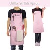 Stenffy 5 Pack Kitchen Apron, Work Apron, Canvas, Multiple Pockets,