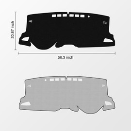 KUST Black Dash Cover for Toyota Corolla 2019-2024 2025 2026 (L LE SE XLE XSE), Hatchback(SE XSE) Left Hand Driving Dashboard Cover Non-Slip Polyester Interior Accessories for Corolla Sedan