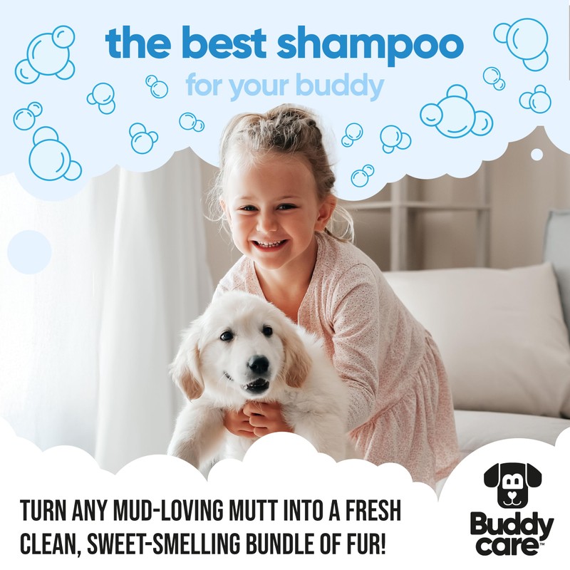 Bubblegum Dog Shampoo by Buddycare | Deep Cleansing Shampoo for
