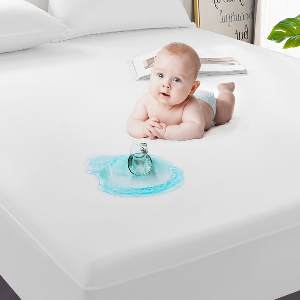 GRT 1 Pack 100% Waterproof Mattress Protector Cal King Size,