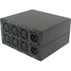 SOLUPEAK 3-Way XLR Stereo Audio Switch Box, Balanced Audio Converter, Passive Signal Source Audio Input Selector Switcher Splitter Box 3 in 1 Out (X301)