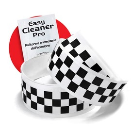 4R Quattroerre.it 2 x 3 x 39 cm Checks Trim Stripe Black & White Checks Trim Stripe 10217