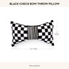 MACKENZIE-CHILDS Throw Pillow, Decorative Pillow, Black Check Bow