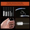 Juego de 10 cepillos de drenaje flexibles para limpiar pajitas,