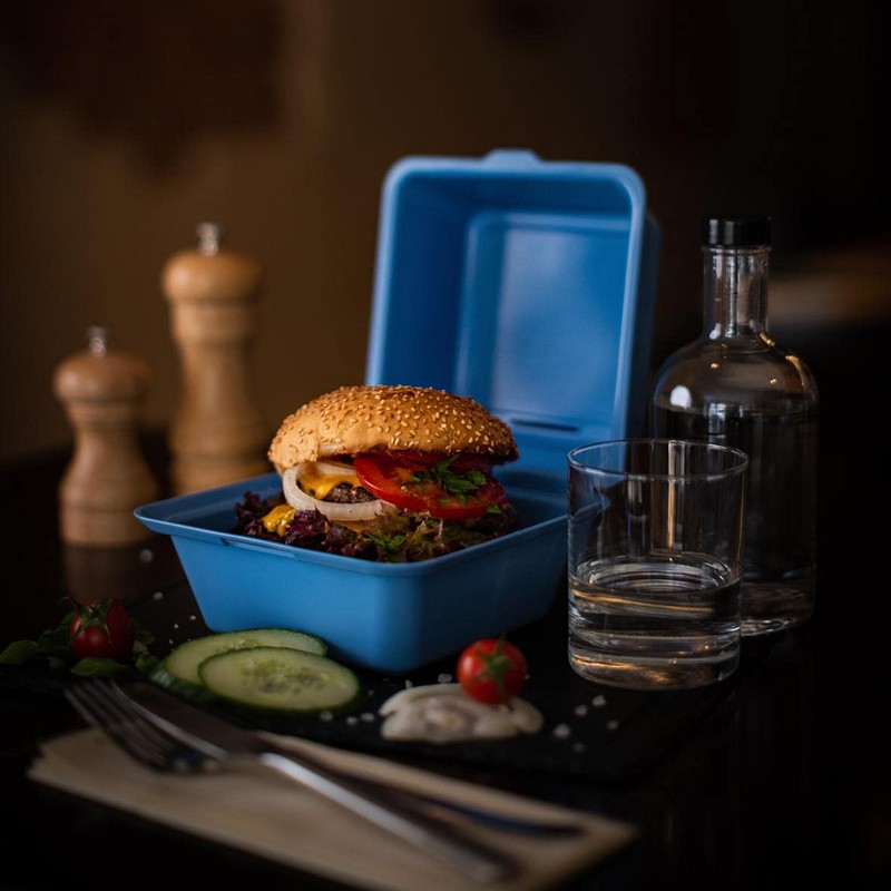 elastoREuse Burgerbox Take Away Packaging - Food Container to Go