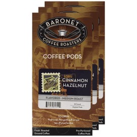Baronet Coffee Cinnamon Hazelnut Coffee Pods, 54 Count