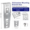 4 Pack Dishwasher Countertop Mounting Bracket Replacement for GE WD01X21740