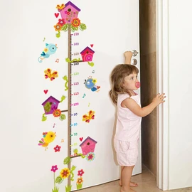 Generic Bird's Nest Height Meter Wall Sticker Height Measurement Sheet Children Height Meter Baby Room Wall Sticker Decor Wall Sticker Giraffe Wall Hanging Children's Growth Record Range 19.7 - 66.9
