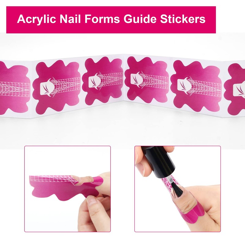 AHIER Nail Forms, 100PCS Acrylic Nail Forms, Butterfly Nail Extension