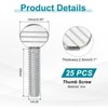 sourcing map 25 Pcs 1/4-20x25mm Thumb Screws, Solid Iron Spade