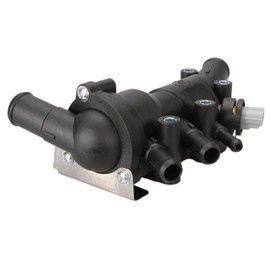 Dromedary XS6E8A586AG Coolant Thermostat Housing Thermostat with Housing Seal Temperature Sensor Fiesta V Van KA RB Street KA RL2