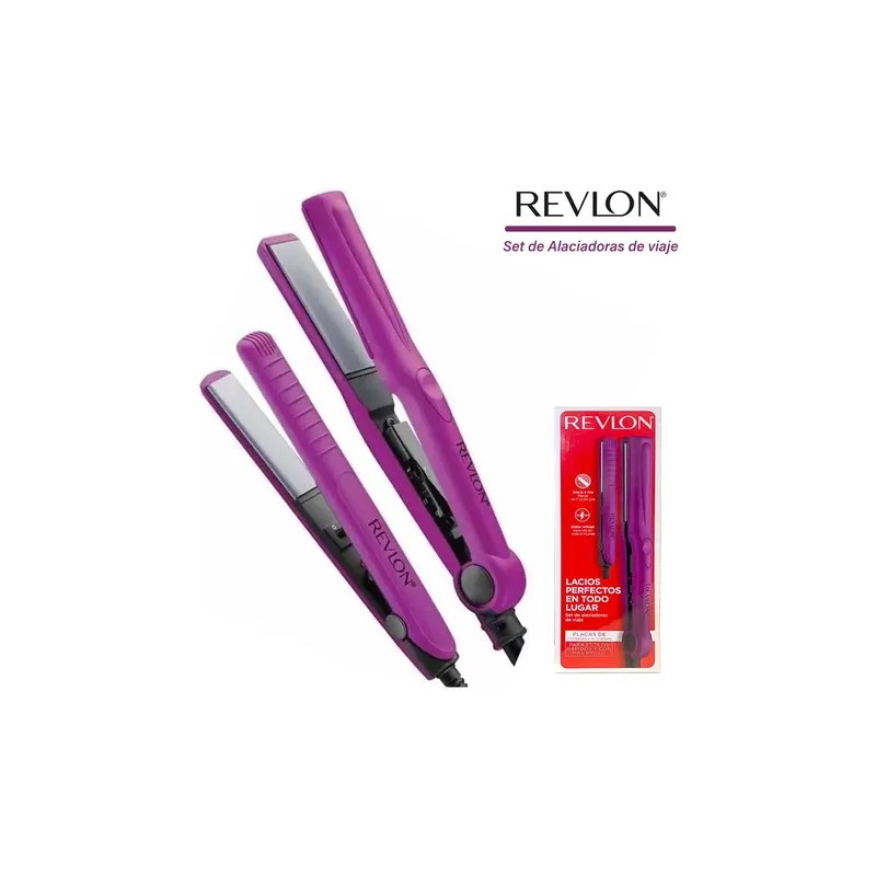 Alaciadora De Cerámica Revlon Set 2 Piezas Mod. Rvst2029la1