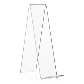 VITAdisplays® Slanted Bookstand, Book Stand, Goods Carrier as Bookend made of PLEXIGLAS®, transparent 20 cm