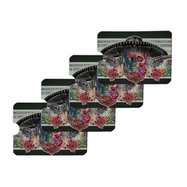 Calavera Sugar Skull Guns on Dollar Day of the Dead Credit Card RFID Blocker Holder Protector Wallet Purse Sleeves Set of 4