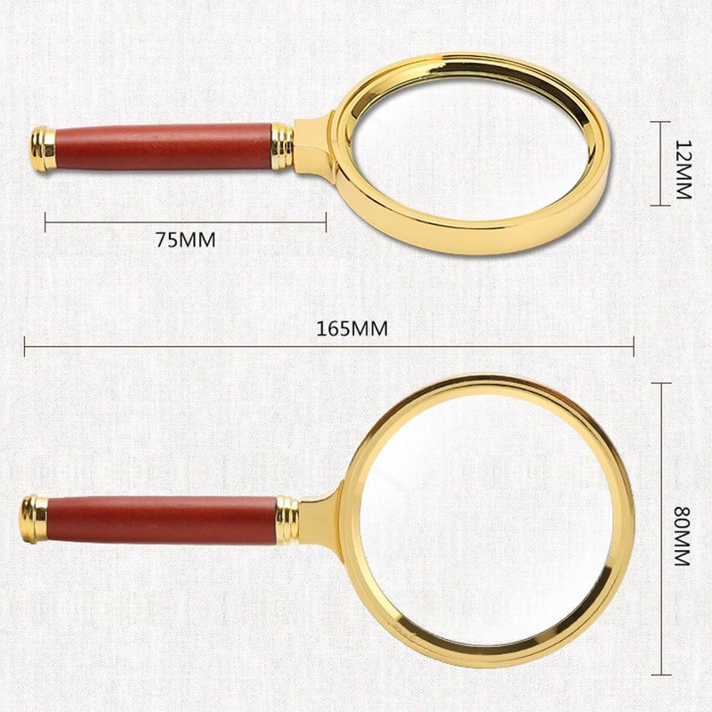Magnifying Glass 6X Magnification Magnifier Handheld Magnifier for Science, Reading