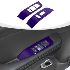RAZPOY Window Lift Switch Panel Cover Trim Compatible with Dodge Challenger 2015-2024 Interior Accessories, Purple